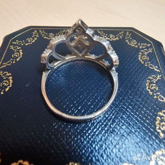 Серебряное кольцо corona (корона)