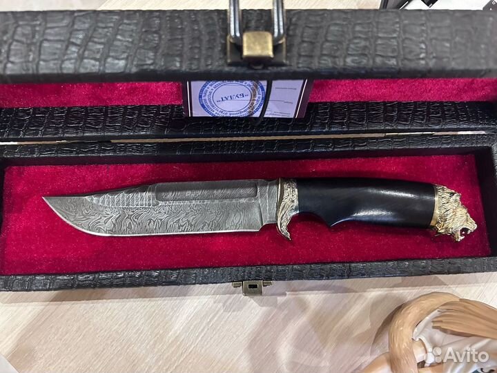 Нож туристический дамасская сталь