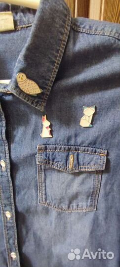 Джинсовая рубашка Ostin. Рост 164