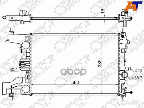 Радиатор Chevrolet Cruze 09-18 / Daewoo Lacetti