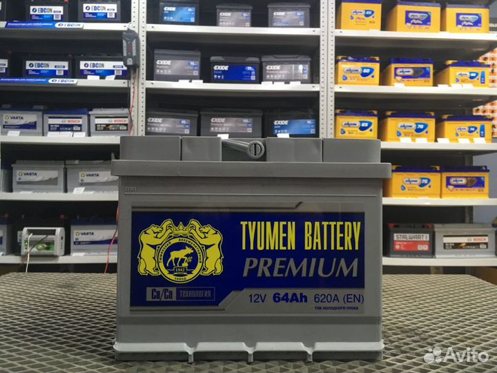 Аккумулятор 64Ач Тюмень Премиум на ваз