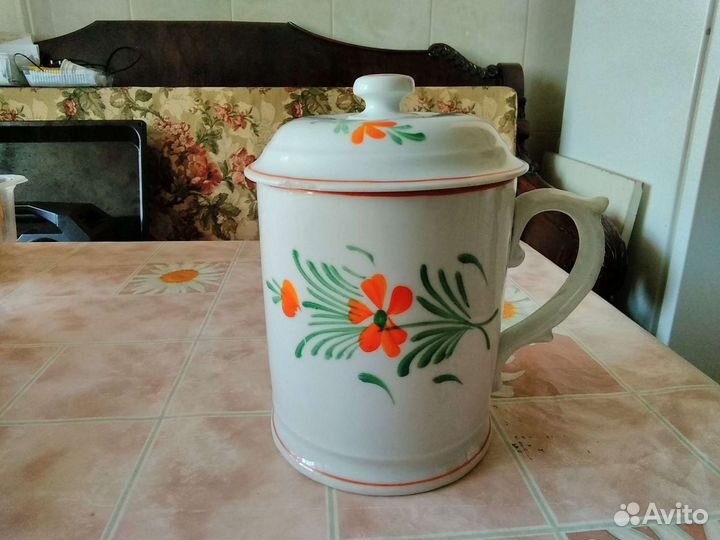 Антикварный Фарфоровый бокал Кузнецова И.Е. 1897 г