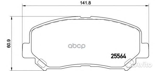 Колодки тормозные, передние P49045 Brembo
