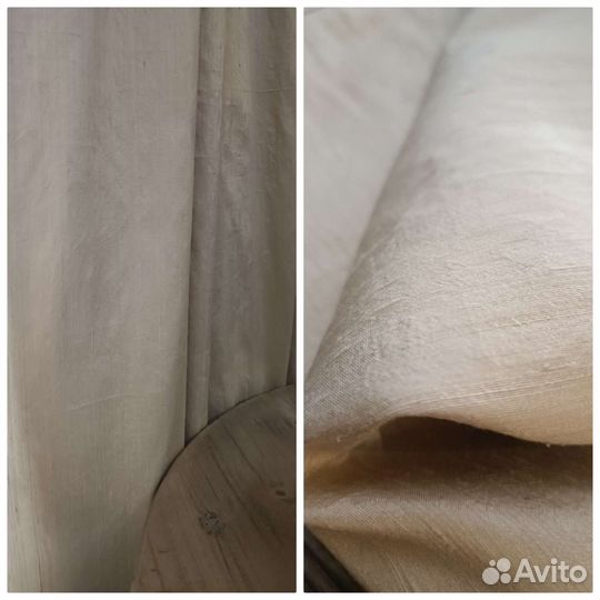 Шторы комплект натуральный шёлк