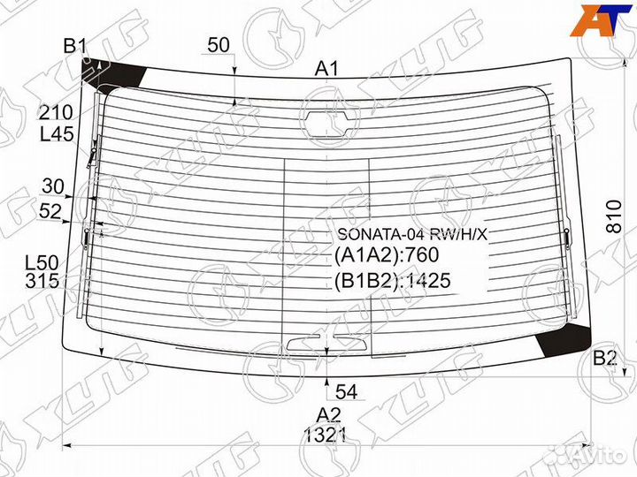 Стекло заднее Hyundai Sonata 5