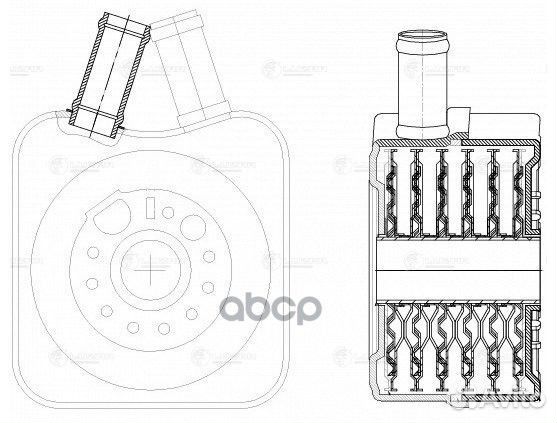 Радиатор масляный Luzar 218 2811578110 LOc 1802