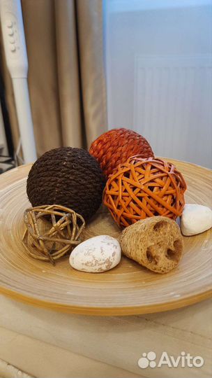 Декоративная бамбуковая тарелка IKEA