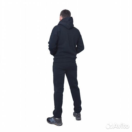 56481 Костюм спортивный мужской с начесом, тёмно-с