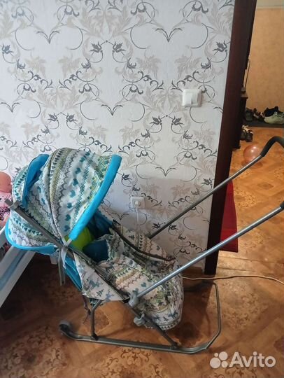 Детские санки коляска ника
