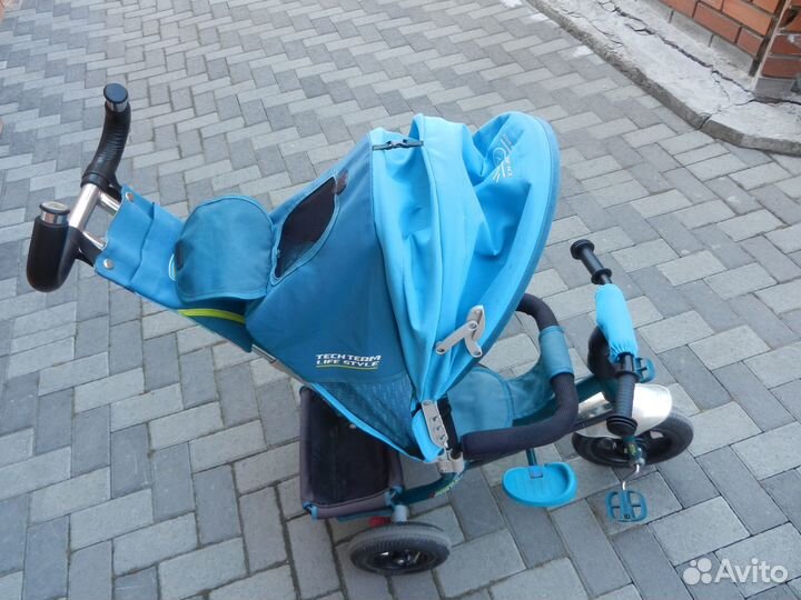 Велосипед-коляска Teac Team бирюзовый,надувные,хол