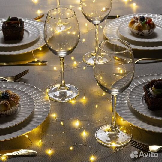 Гирлянда Мишура Роса от сети