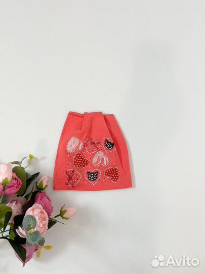 Новая трикотажная шапка для девочки 2-4 года