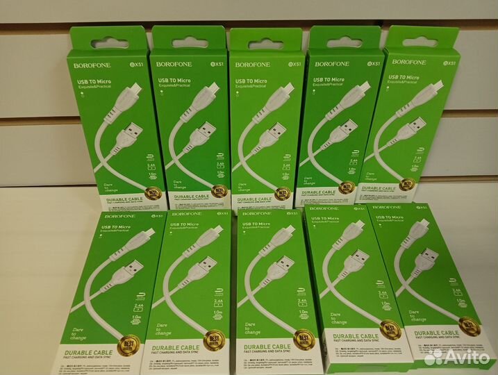 Кабель Borofone BX51 2.4A (Micro USB 1м ) белый