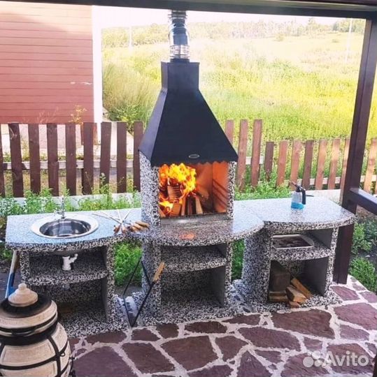 Комплекс барбекю модульная печь