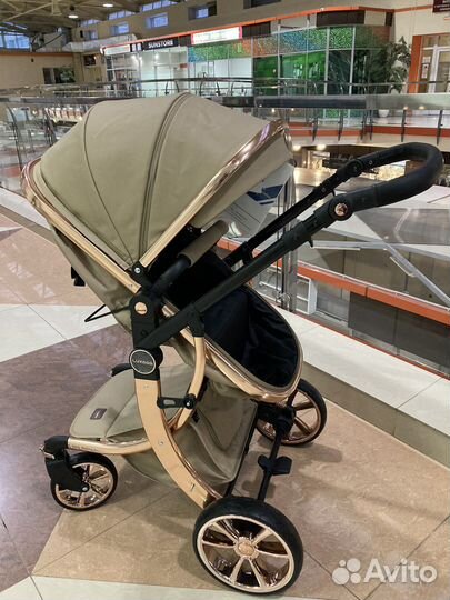 Коляска 3в1 luxmom 608 экокожа