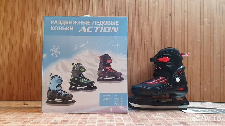 Коньки Action. Размер 34 - 37