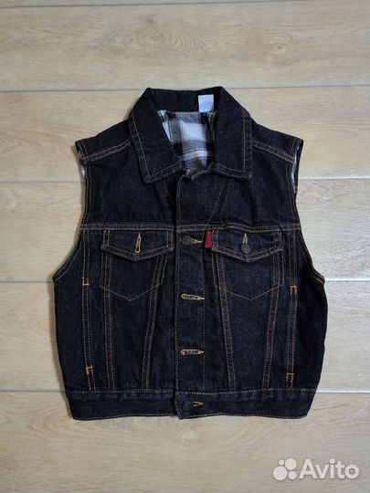 Джинсовая Жилетка authentic style 128 см