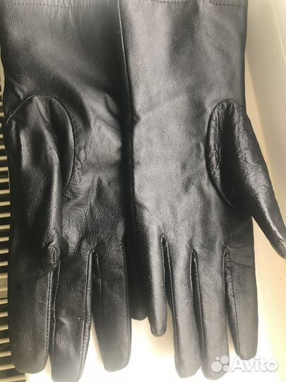 Перчатки женские кожаные