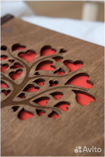 Фотоальбом деревянный