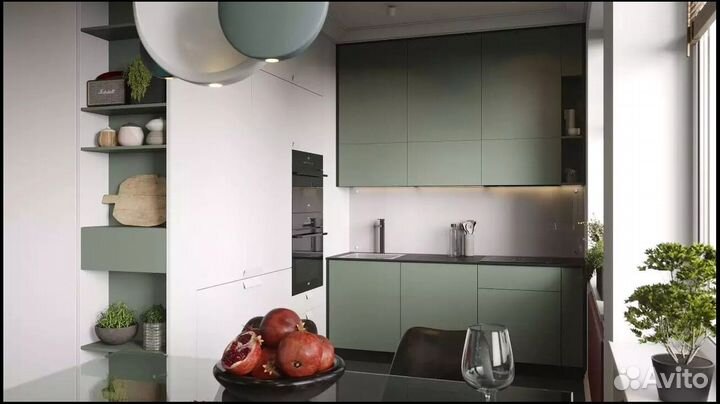 Модульная кухня под потолок