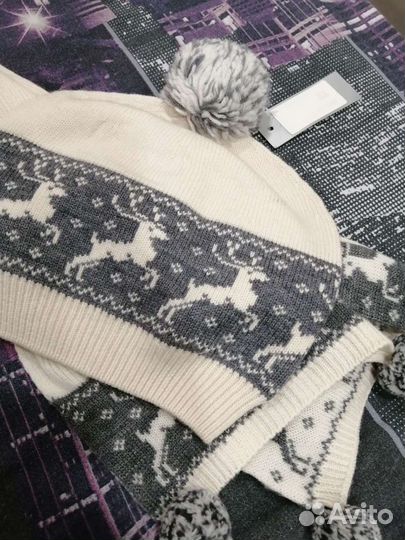 Комплект шапка, шарф