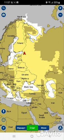 Карты глубин Navionics. Белое, Баренцево, Байкал