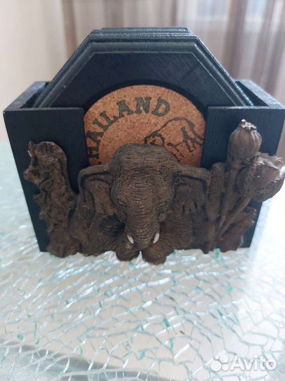 Подставка для кружек и стаканов Слоники