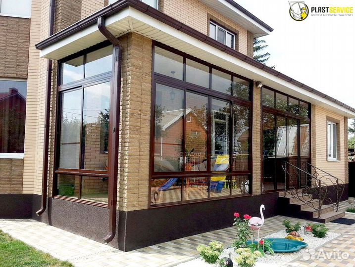 Пластиковые окна Rehau, остекление террас, беседок