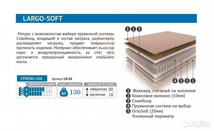 Матрас 180x200