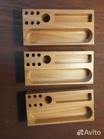 Деревянный органайзер для канцелярии