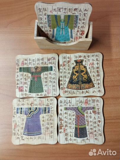 Набор бамбуковых подставок 6 шт