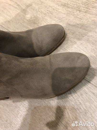 Сапоги замшевые