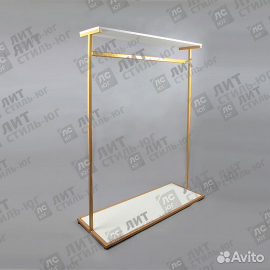 Вешало стойка напольное для одежды с полкой