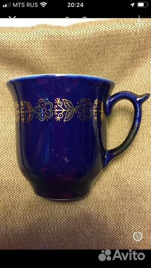 Винтаж.4предмета с кобальтовым покрытием.ссср