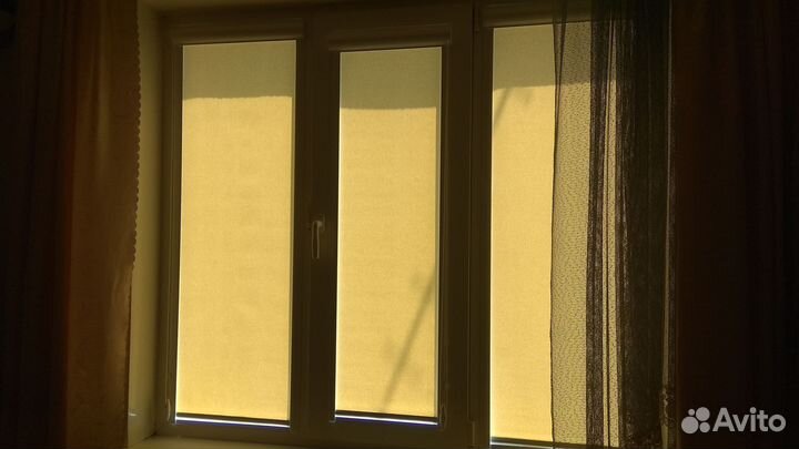 Жалюзи рулонные на окна ажур св. желтый