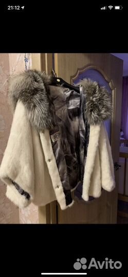 Шуба норковая с капюшоном