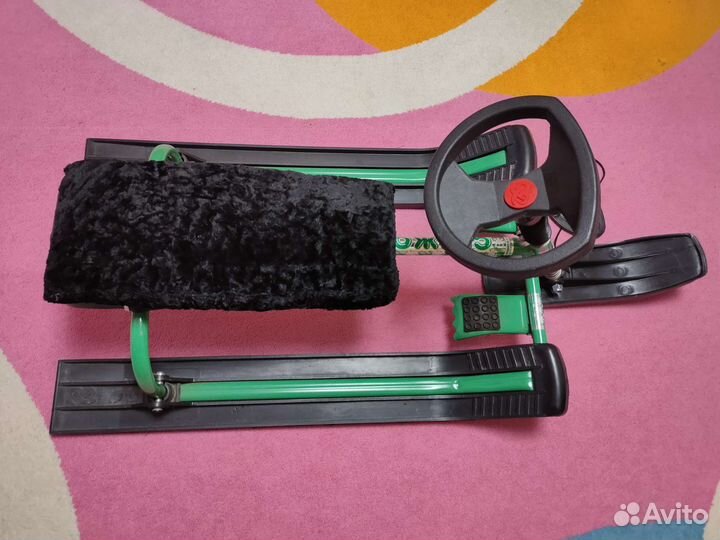 Санки с рулём и лыжей