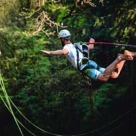 Прыжки Ropejumping Шакуранский водопад