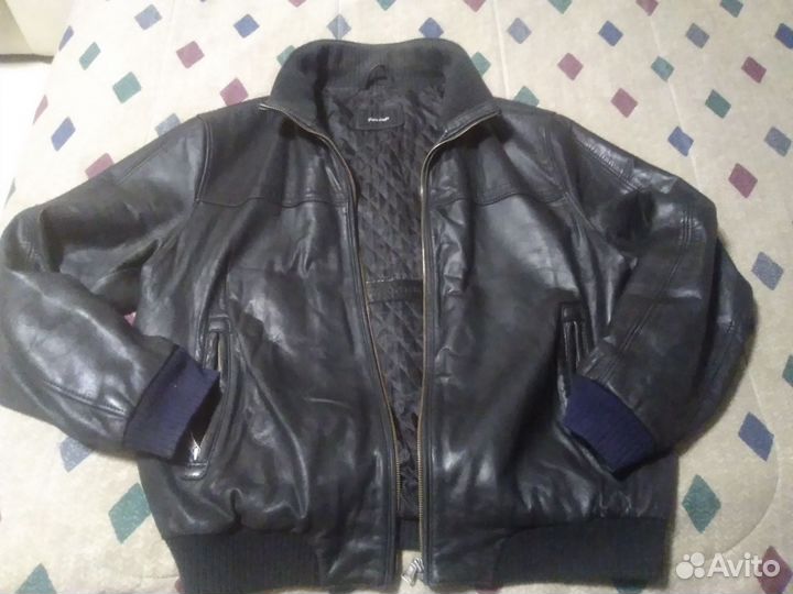 Кожаная куртка мужская 52 54 Pierre Cardin