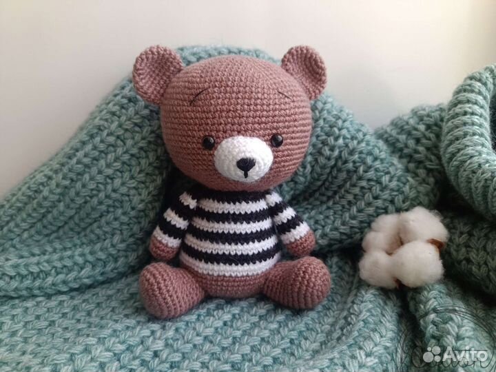 Мягкая игрушка «Мишка в полосатой кофточке»