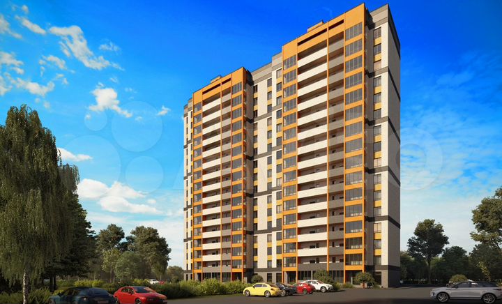 2-к. квартира, 73,2 м², 7/16 эт.