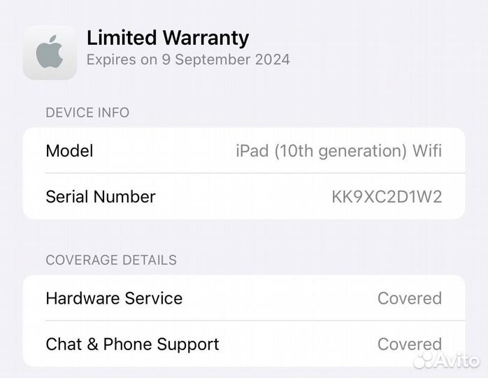 Apple iPad 10 (2022) 64Gb Wi-Fi Silver