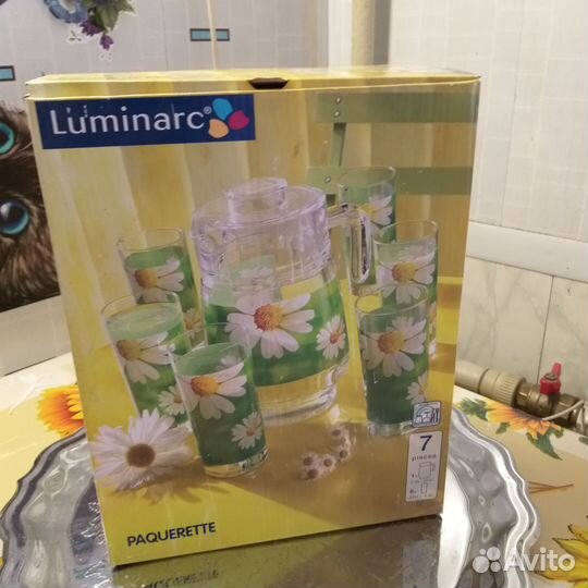 Кувшин-графин и 6 стаканов Luminarc 