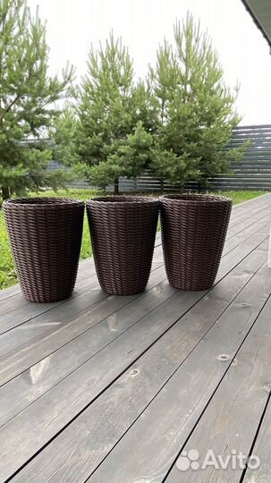 Кашпо из ротанга