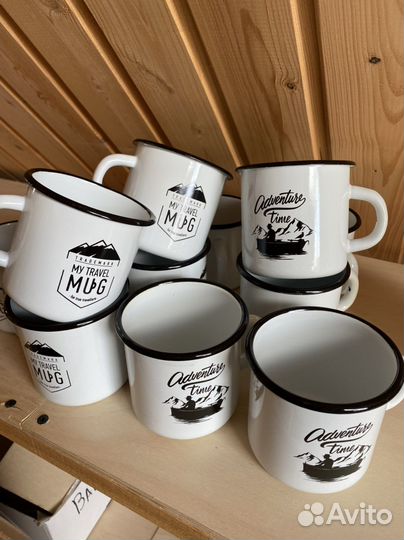 Эмалированные кружки, новые