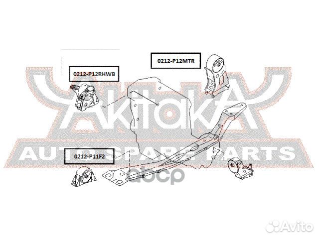 Подушка двигателя правая без кронштейна