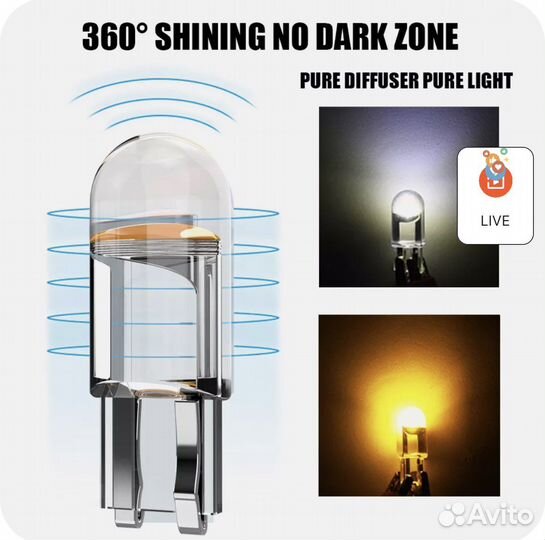 Led лампы цоколь т10