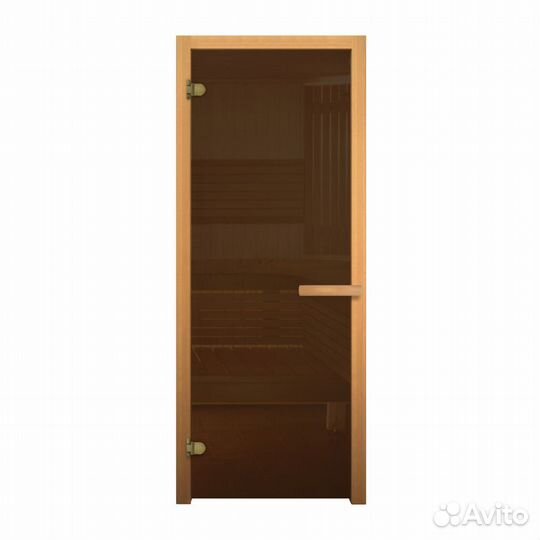 Дверь для Бани стекло Бронза, 190х70 везувий