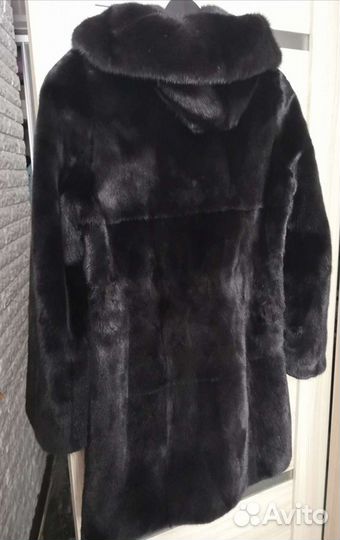 Шуба норковая с капюшоном 42 44