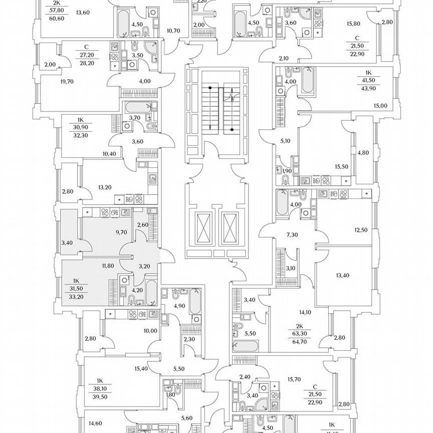 1-к. квартира, 33,2 м², 12/13 эт.